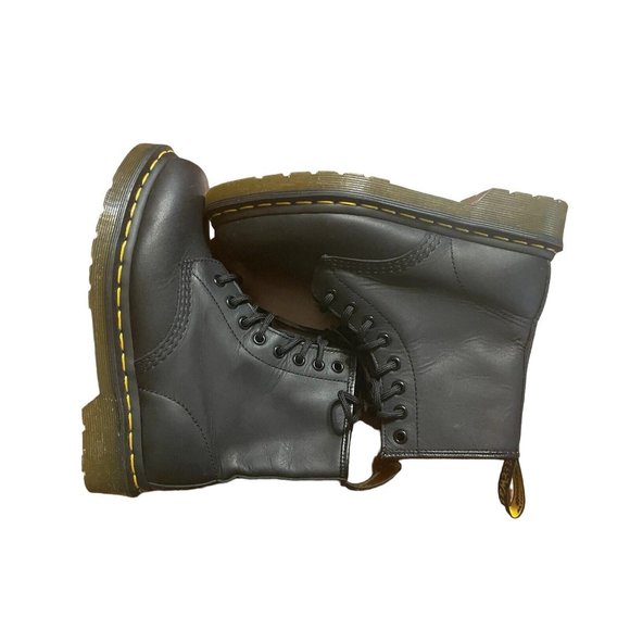 Dr. Martens 1460 MONO 8 Eye Leather Boots  BLACK SMOOTH US 4 M, US 5 L, UK 3 - Picture 12 of 16